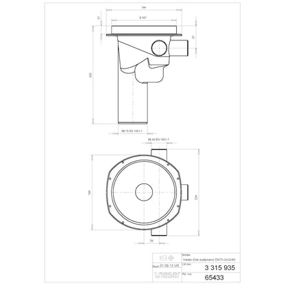 LATTIAKAIVO VIESER ONE DN75 3x32/40 PYSTY