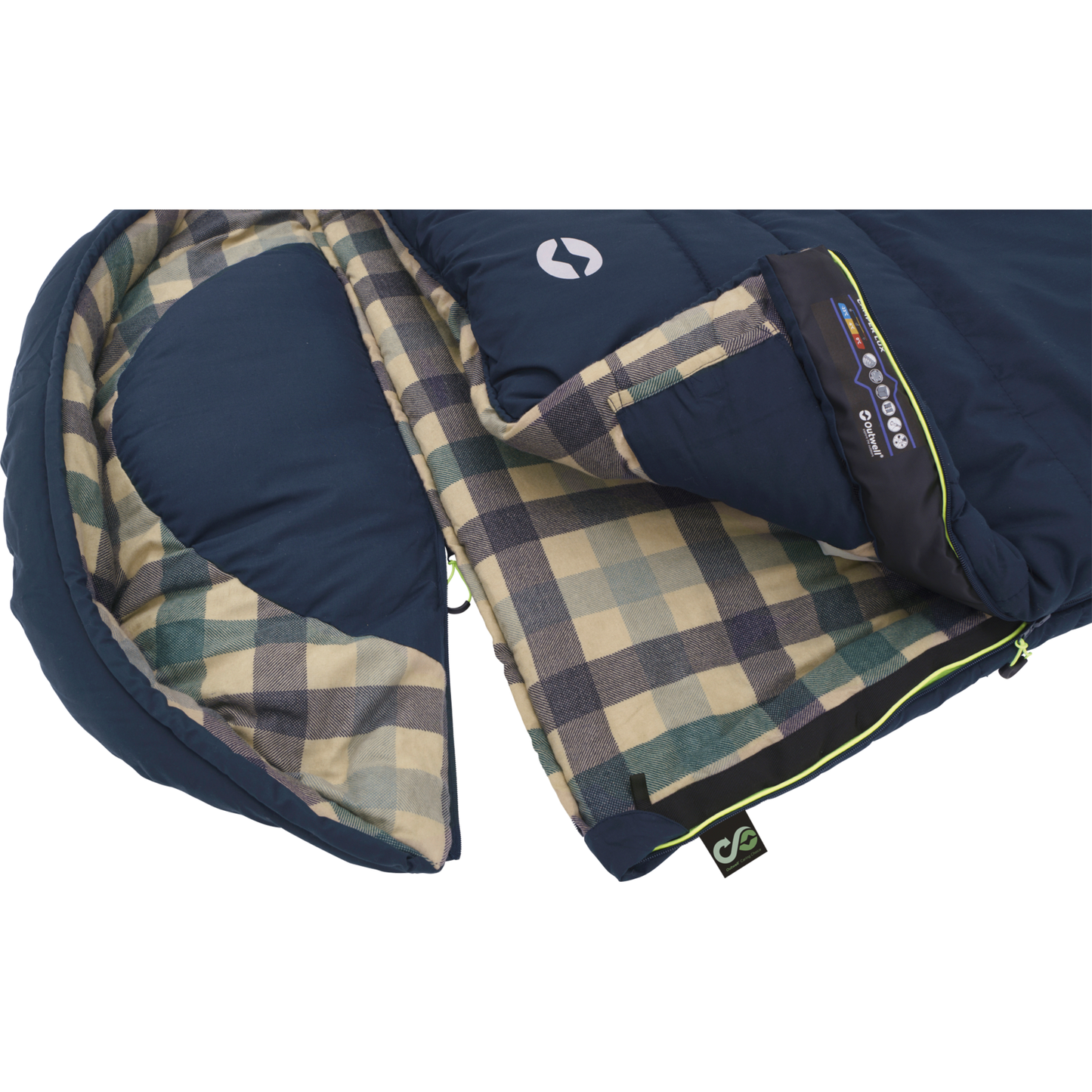 Outwell Camper Lux -peittomakuupussi 235 cm, vetoketju oikealla