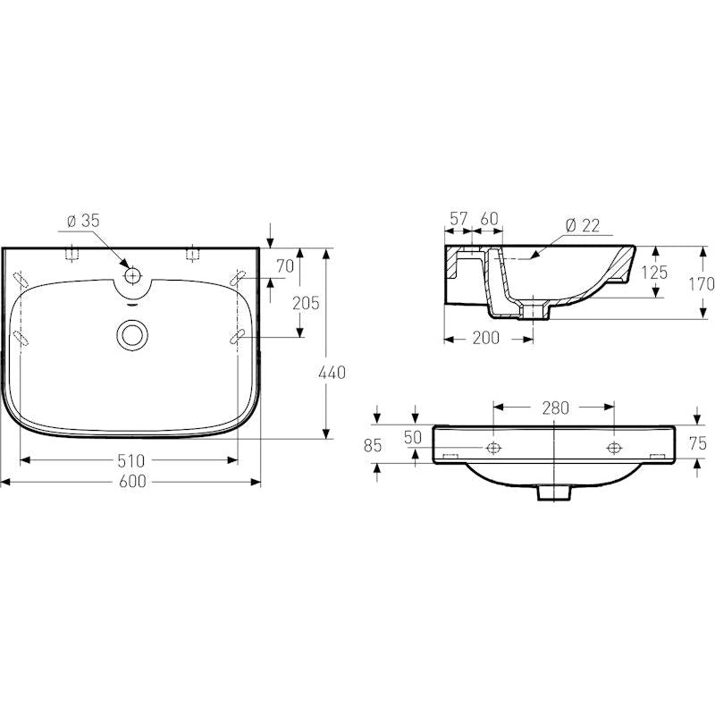 PESUALLAS IDO 1116701101 GLOW 600 (600x440mm)