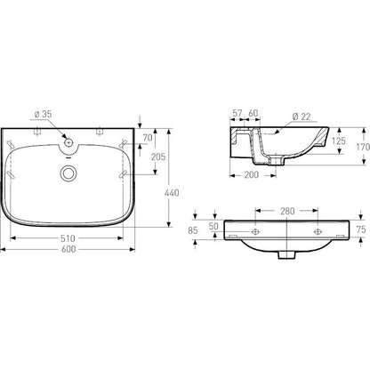 PESUALLAS IDO 1116701101 GLOW 600 (600x440mm)