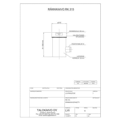 RÄNNIKAIVOPAKETTI TALOKAIVO RK 315 2607502