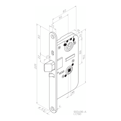 Lukkorunko Abloy LC190/4691 oikea