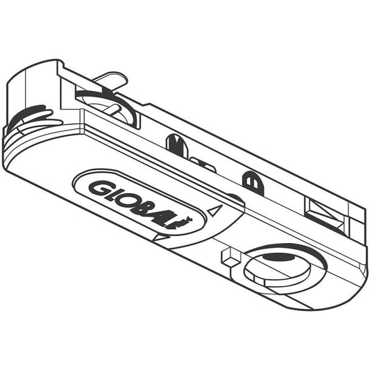 KOSKETINKISKOADAP. GLOBAL TRAC GB66-3 1-V ADAPTERI 250V/6A VALKOINEN