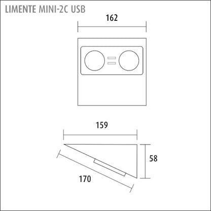 PISTORASIA  USB MINI-2C USB S2/16A/IP20 PPR VALKOINEN