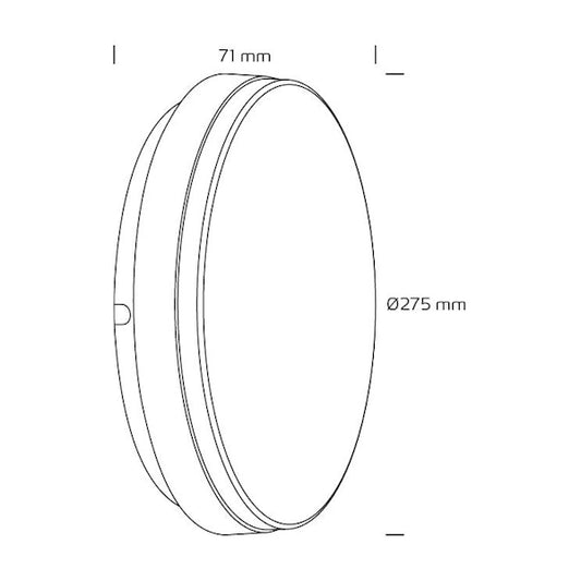 SEINÄ/KATTOVAL ULKO ADRIANO IP54 18W 3000K/4000K BL DIM