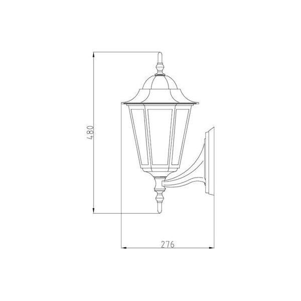 SEINÄVALAISIN KARTANO UP IP44 E27 GLC WH