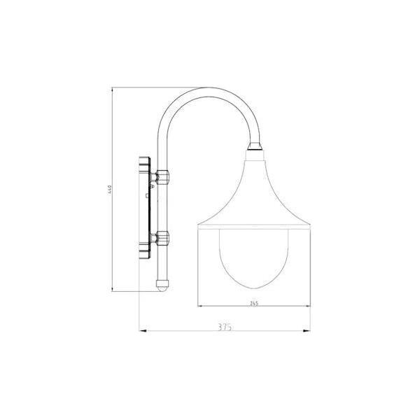 SEINÄVALAISIN ULKO KARTANO TR-U IP44 E27 100W MUSTA