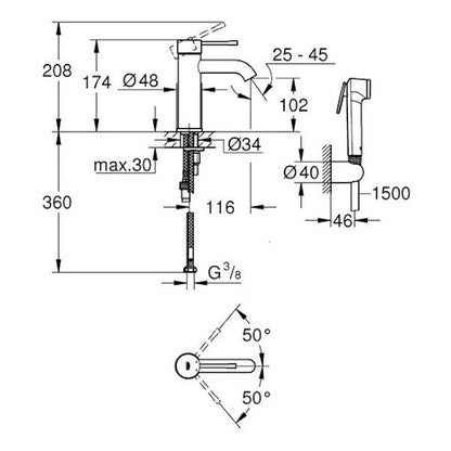 PESUALLASHANA+BIDE GROHE 24189000 ESSENCE (6125162)