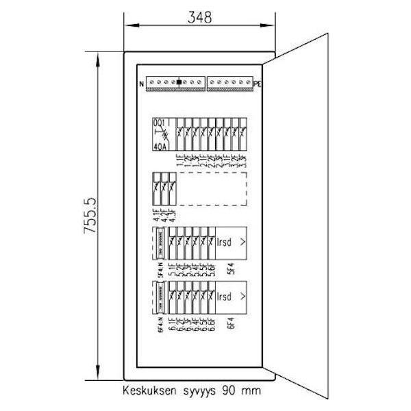 RYHMÄKESKUS UPPO SETTER 3424 35A IP30 PS