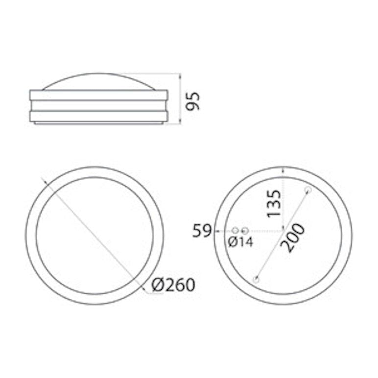 PIHAPIIRIVALAISIN LUMIA AVN260GH IP54 60W E27 PC O GH