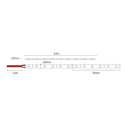 VALOPROFIILI/-NAUHA BASE 24V 9,6W/M IP20 24V 3000K 5m