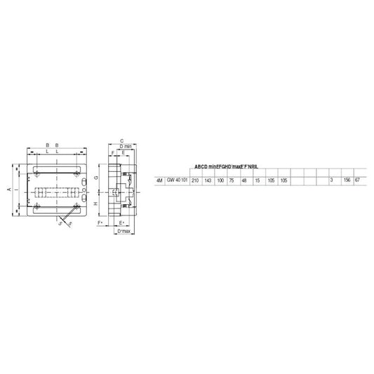MODUULIKOTELO PINTA PC GW40101 1X4M IP65