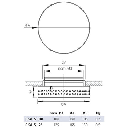 SAUNA TULOILMAVENTTIILI CLIMECON OKA-S 100