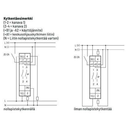 KELLOKYTKIN ELTAKO DIN, ASTRO, 2 KAN, 16A/230V