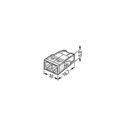 RASIALIITIN WAGO 2273-202 2-NAP, VALKOINEN 100kpl