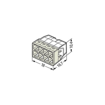 RASIALIITIN WAGO 2273-208 8-NAP, VALKOINEN 50kpl