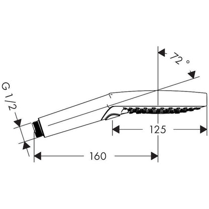 KÄSISUIHKU HANSGROHE 26530000 SELECT S 120 3JET