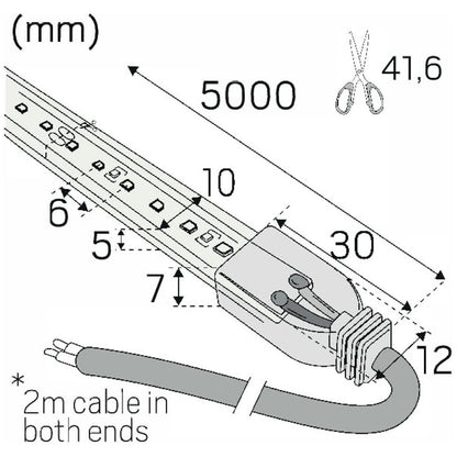 VALOPROFIILI/-NAUHA 24V MIDLUM IP67 1160LM/M 9,6W/M 940 5m