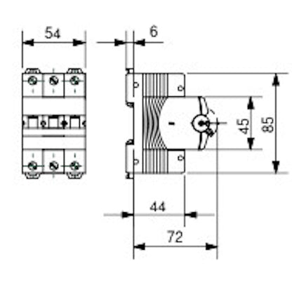 JOHDONSUOJAKATKAISIJA GW92067 3X16A C-KÄYRÄ 6KA