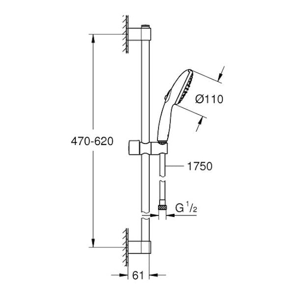 SUIHKUSETTI GROHE 261622433 TEMPESTA 110