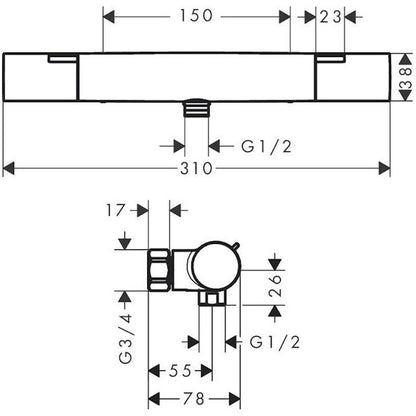 SUIHKUHANA HANSGROHE 13352670 FINE NORDIC MUSTA