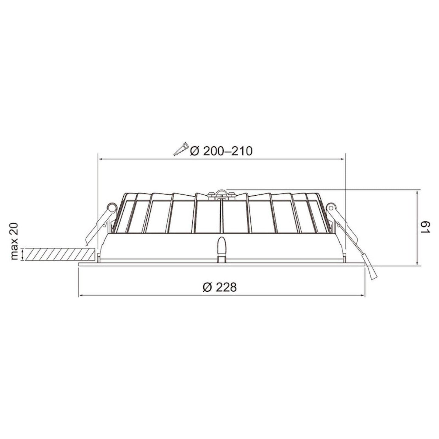 Alasvalo Compact Xl 210 Ip54 24w 3250lm 3cct Wh