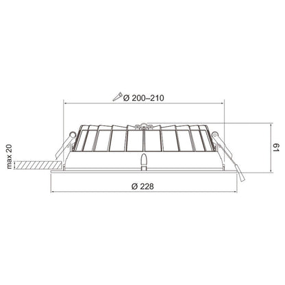 Alasvalo Compact Xl 210 Ip54 24w 3250lm 3cct Wh