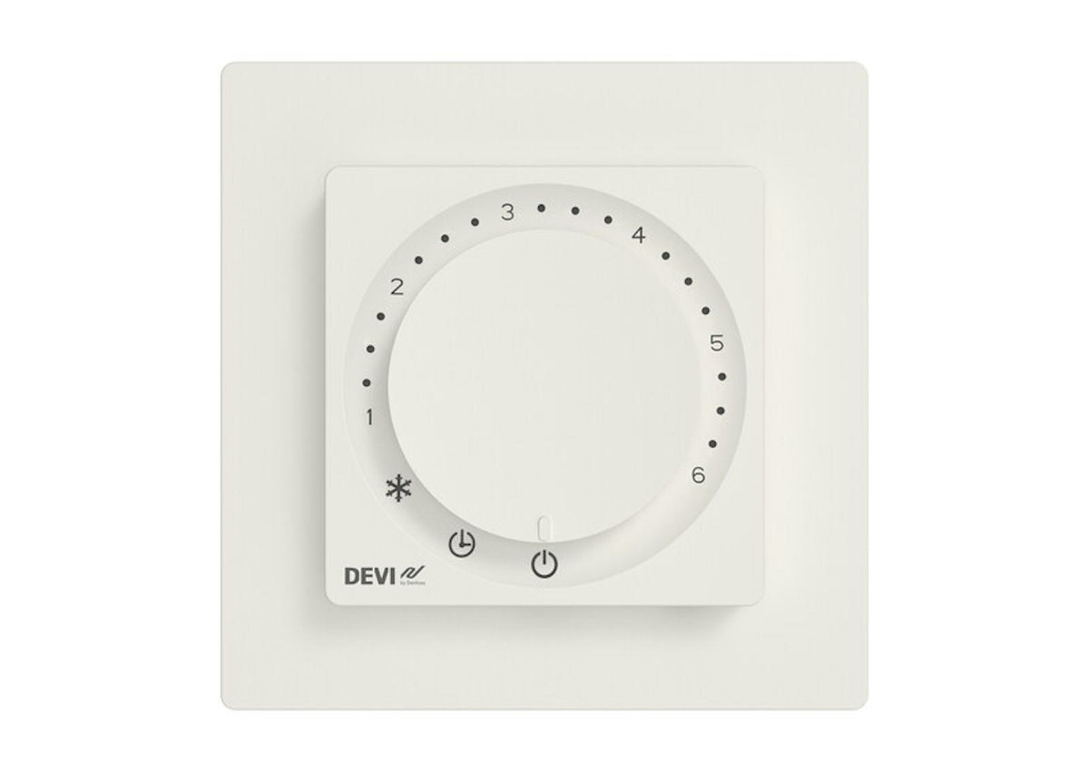 LATTIATERMOSTAATTI DEVI DEVIREG BASIC POLAR WHITE