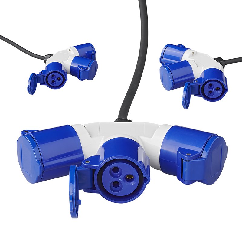 Adapterikaapeli 150cm 3x2,5mm² Schuko-pistokkeesta 3xCEE:hen - Kotikauppa