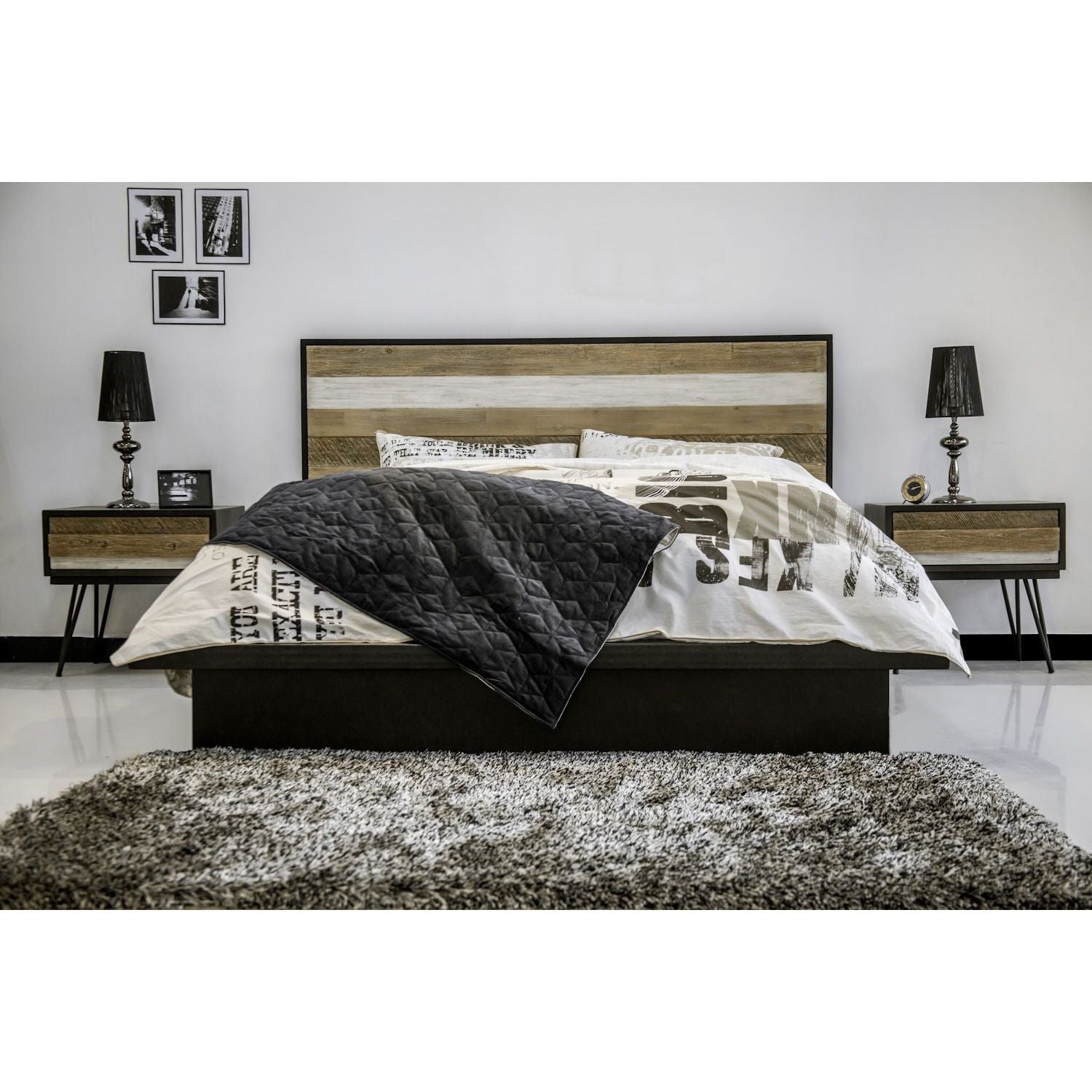Adesso sänky 140cm + 2 yöpöytää ADESQ01 + ADESB02x2 - Kotikauppa