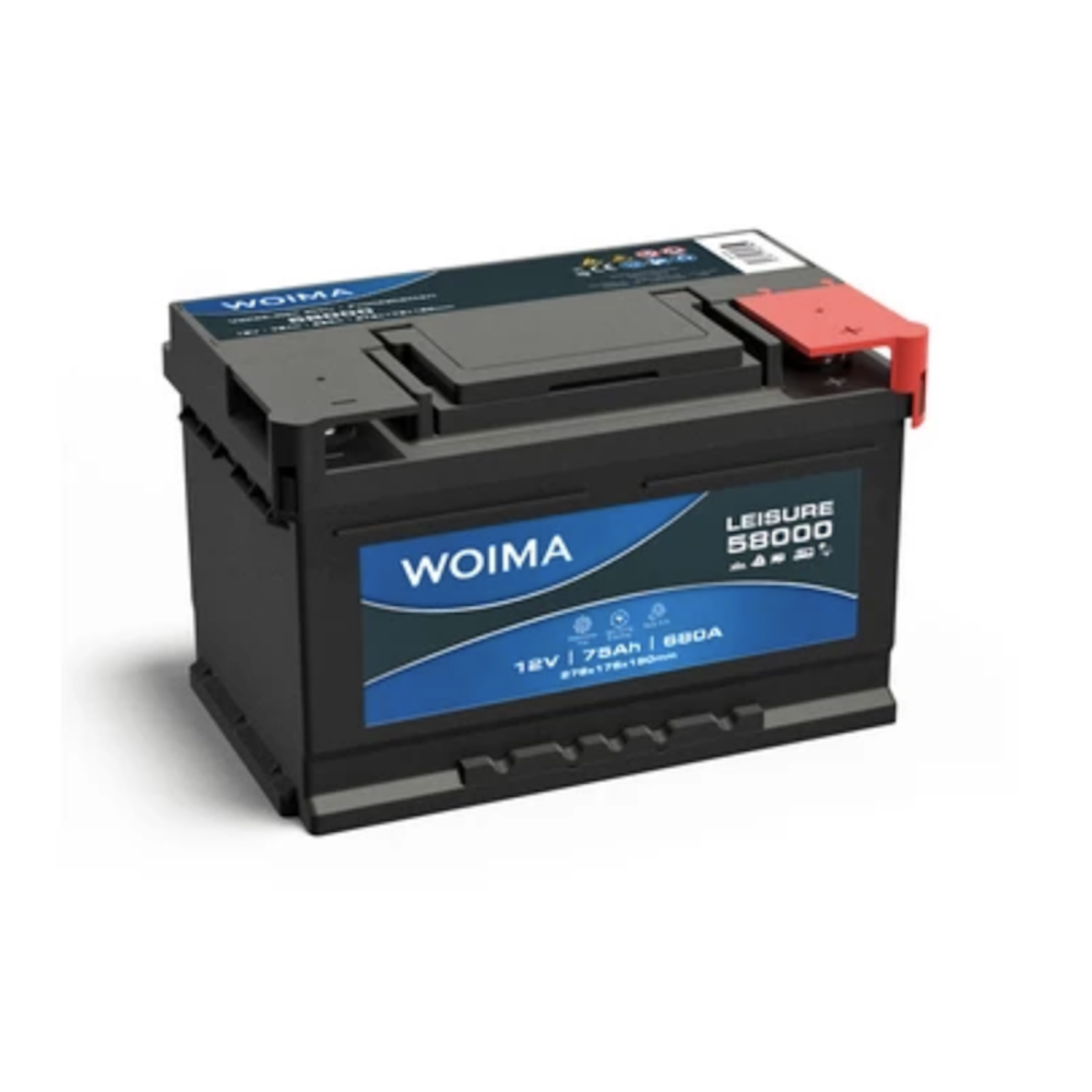 Akku 75Ah, 680A(EN) (–/+) 12v Woima vapaa-ajan akku 278x175x190mm | 1000707