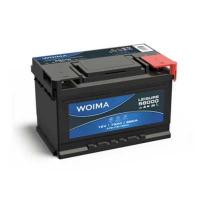 Akku 75Ah, 680A(EN) (–/+) 12v Woima vapaa-ajan akku 278x175x190mm | 1000707