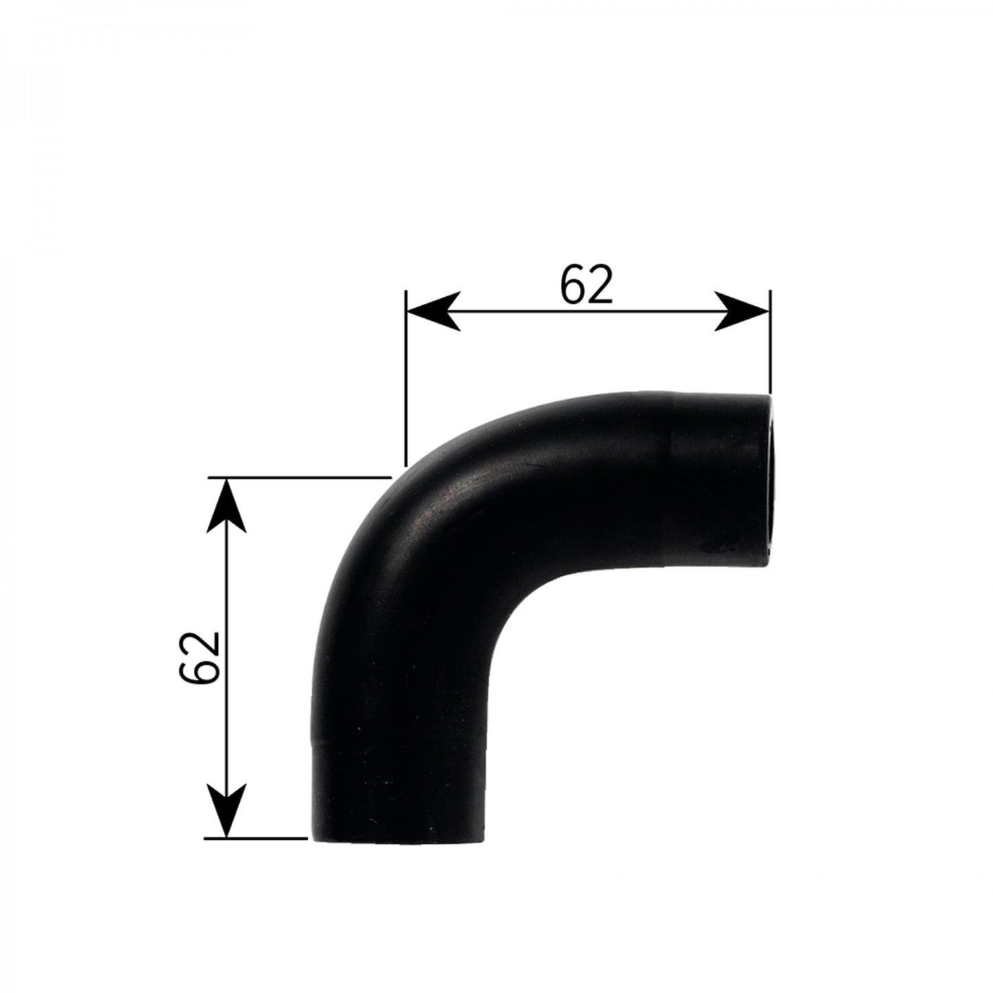 Alde kumikulma 90 astetta 62x62 mm