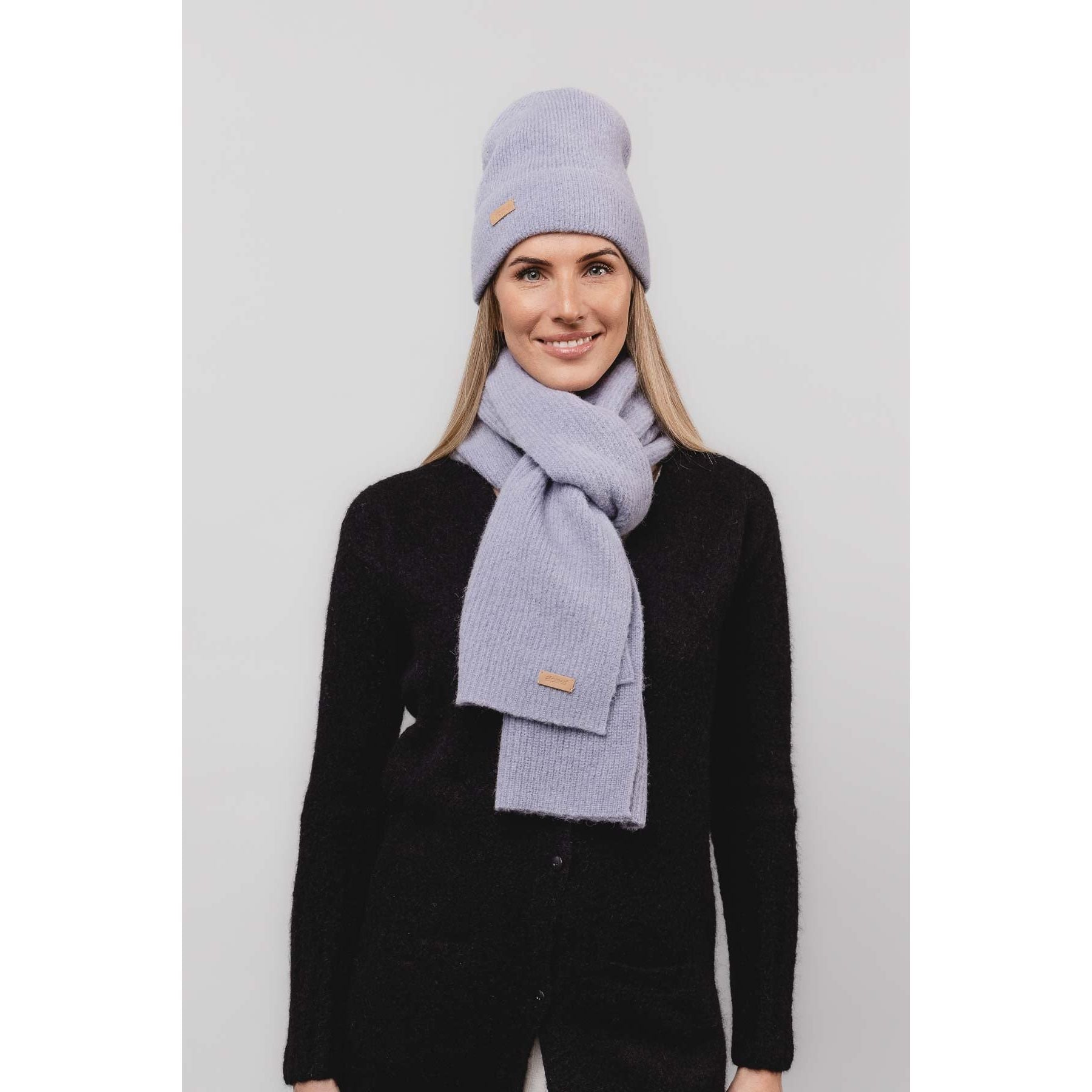 Natural Baby Alpaca and Merino Wool Light Fisherman's Rib Scarf