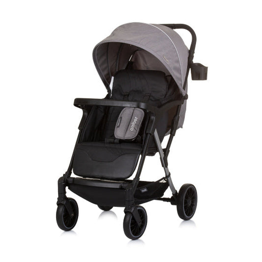 Amber Foldable Buggy with Foot Cover Granite Grey - Kotikauppa