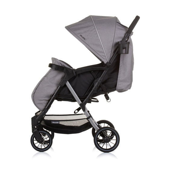 Amber Foldable Buggy with Foot Cover Granite Grey - Kotikauppa