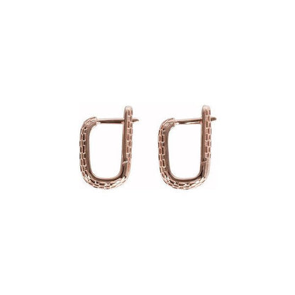 Honey Bee Hoopy Earrings - Rose Gold and Silver