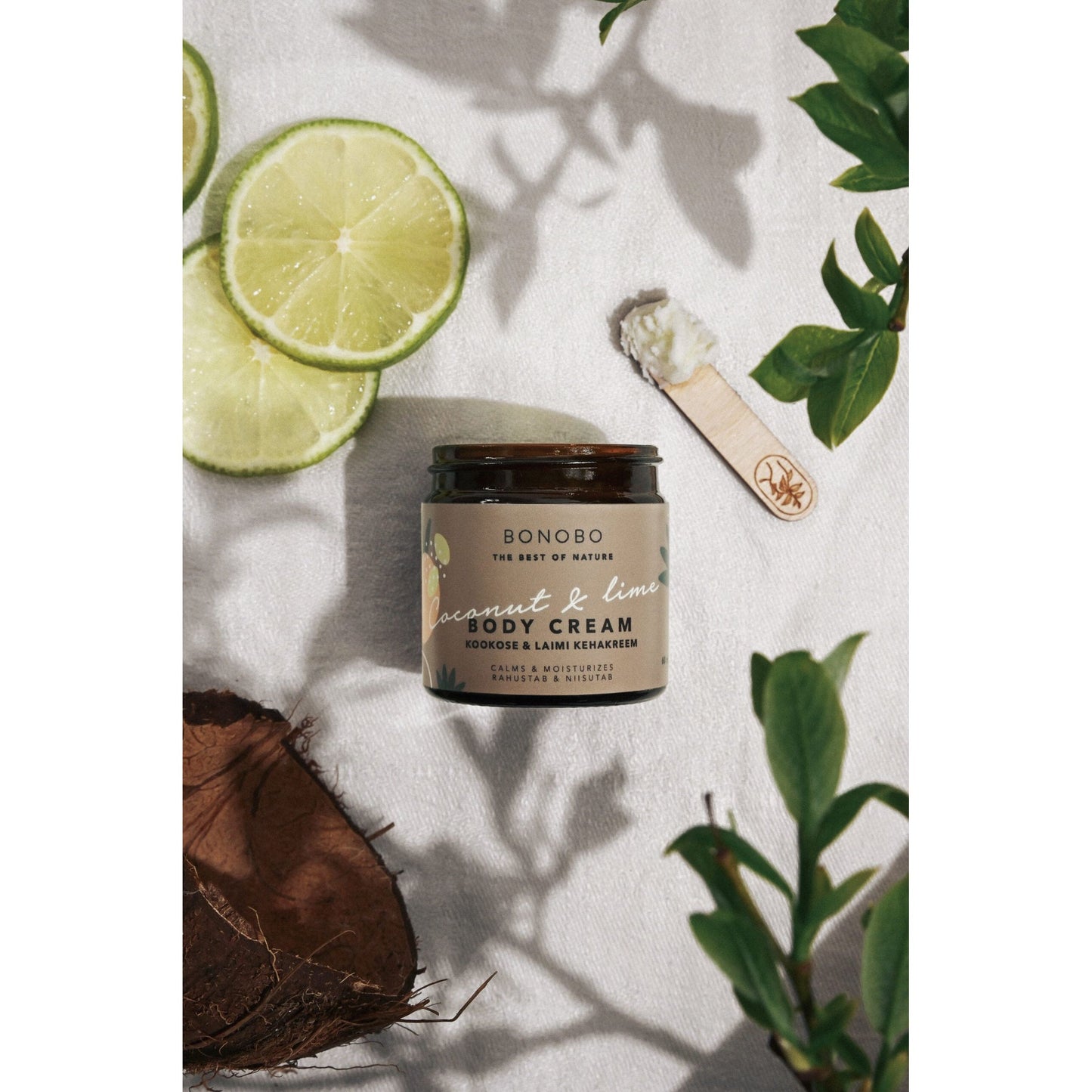 Coconut and Lime Body Cream / Calming and Moisturizing