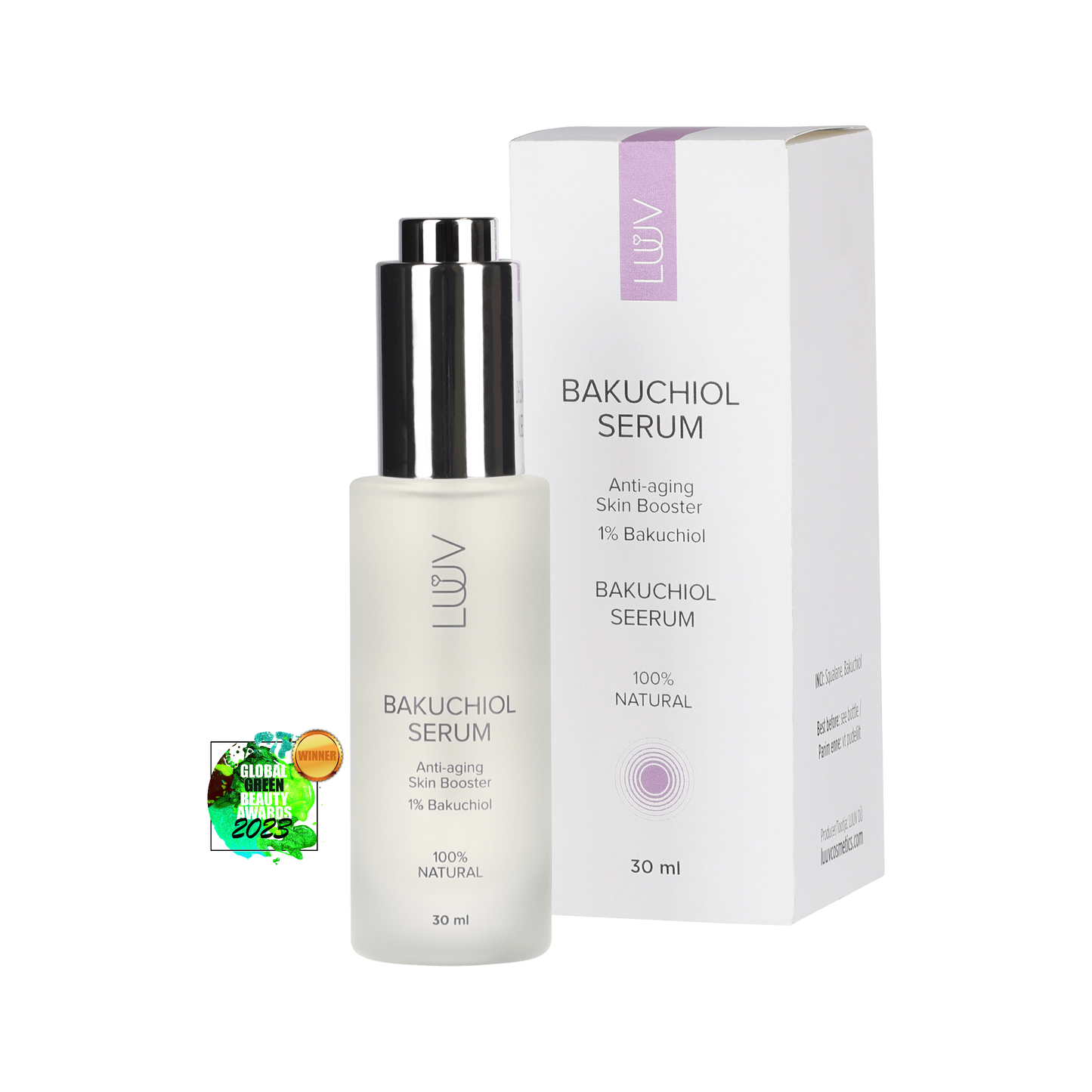 Bakuchiol-seerumi ikääntymisen merkkejä vastaan, 30ml