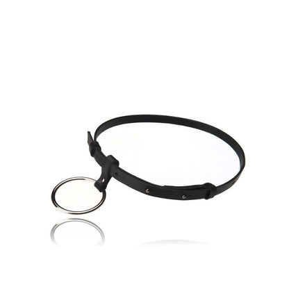 Black Leather Belt with Chain