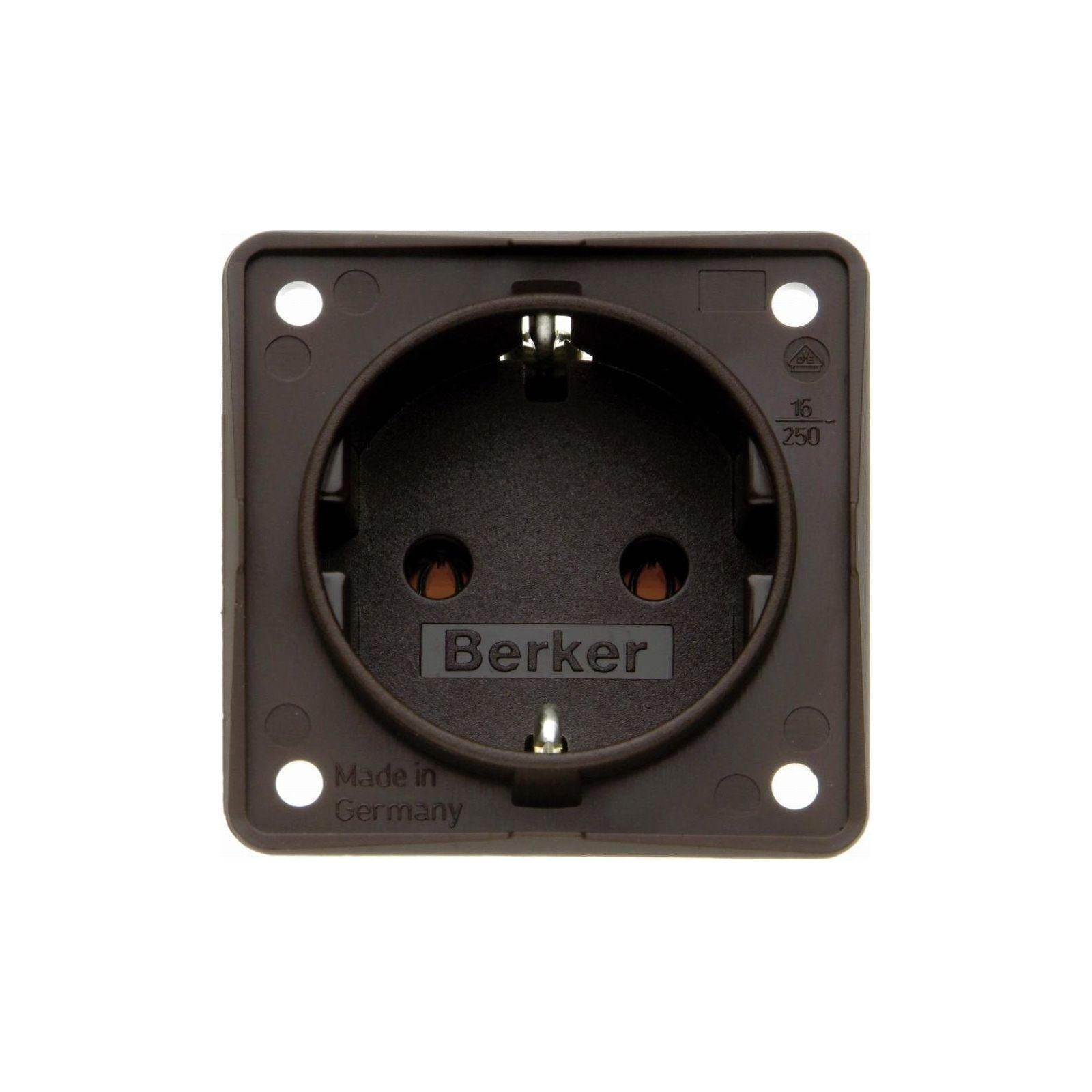 Berker maadoitettu pistorasia 250 V ruskea | 941852501