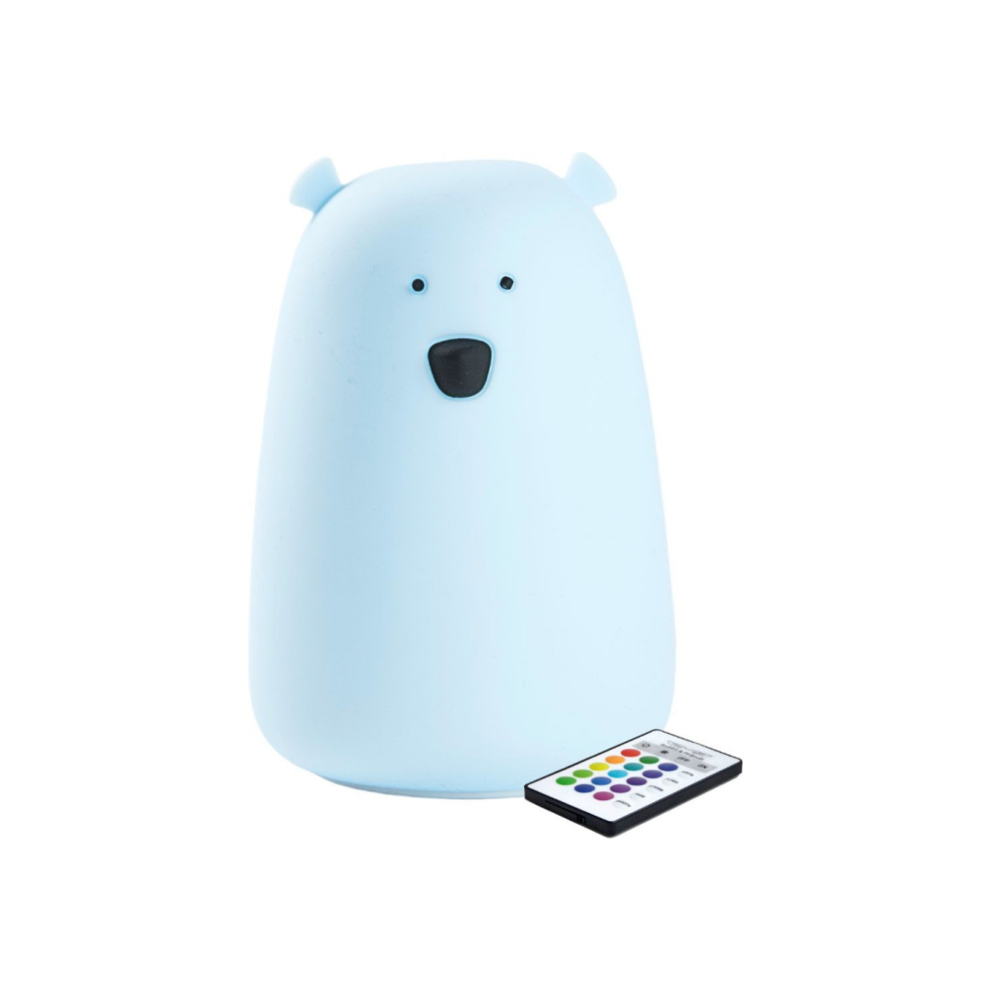 Big Bear Silicone Lamp with Remote - Blue - Kotikauppa