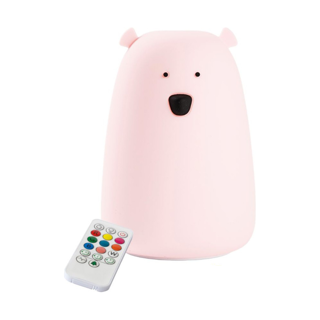 Big Bear Silicone Lamp with Remote - Pink - Kotikauppa