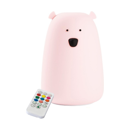 Big Bear Silicone Lamp with Remote - Pink - Kotikauppa