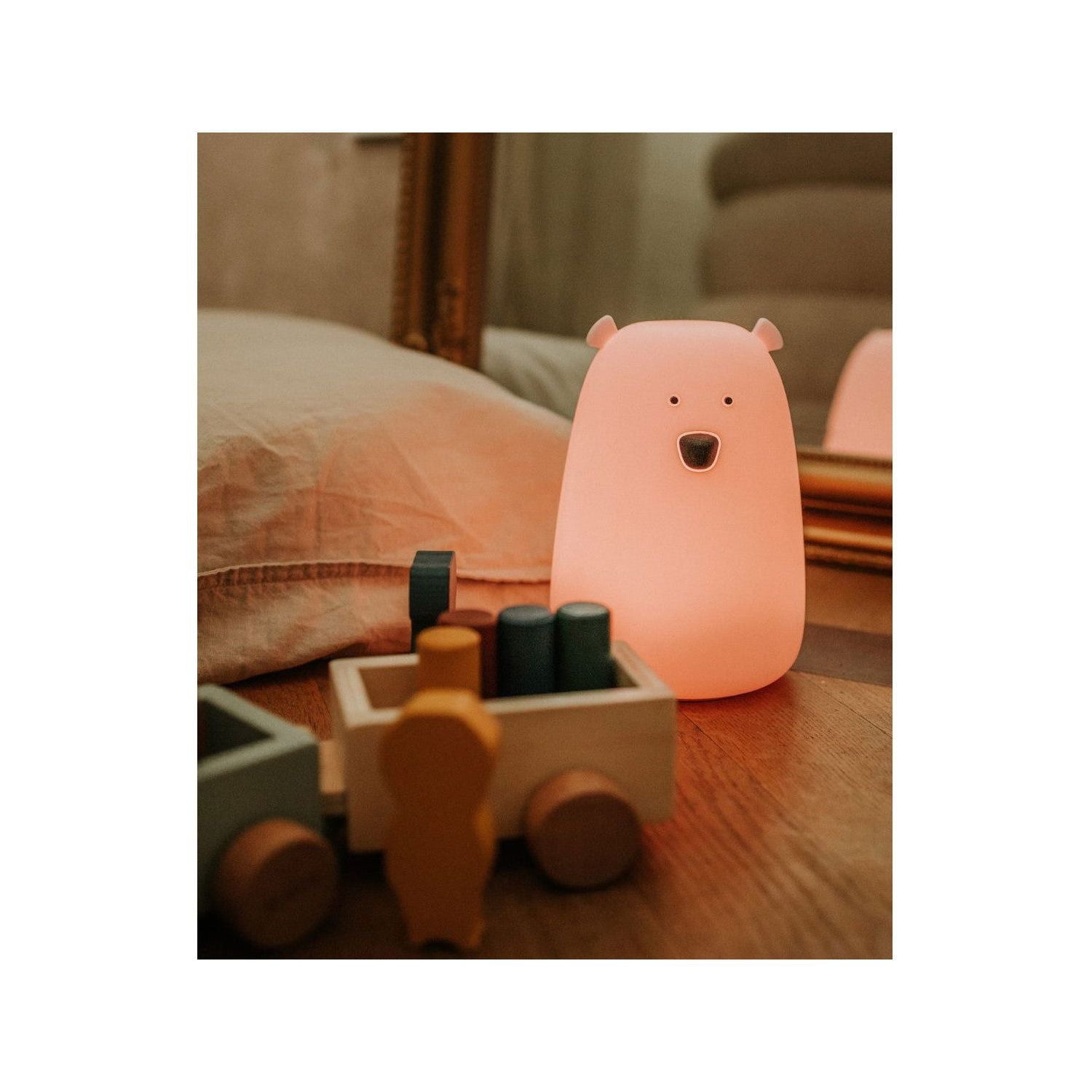 Big Bear Silicone Lamp with Remote - Pink - Kotikauppa