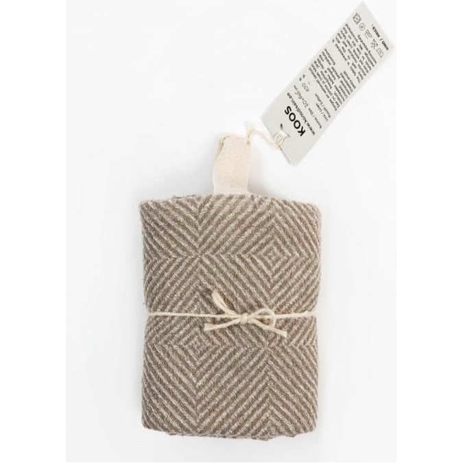 Big Linen Towel - Beige Fishbone - Kotikauppa