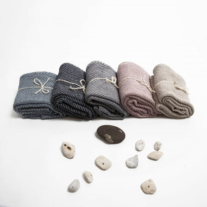 Big Linen Towel - Beige Fishbone - Kotikauppa