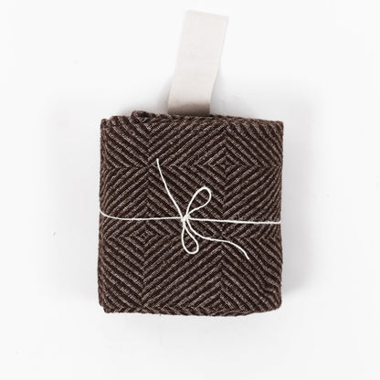 Big Linen Towel - Brown Pattern - Kotikauppa