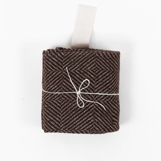 Big Linen Towel - Brown Pattern - Kotikauppa