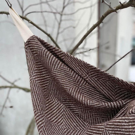 Big Linen Towel - Brown Pattern - Kotikauppa